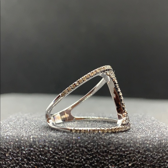 Carol Brodie Rarities 0.4ct Champagne SS Ring - Picture 5 of 8